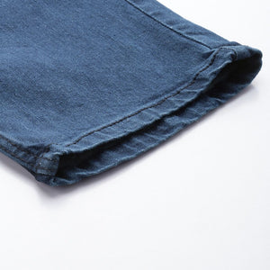 Men's Blue Slim Straight Fit Solid Jeans