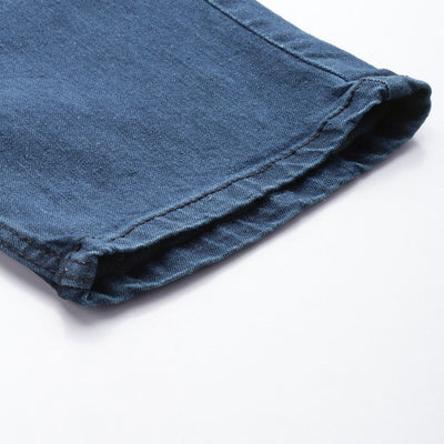 Men's Blue Slim Straight Fit Solid Jeans