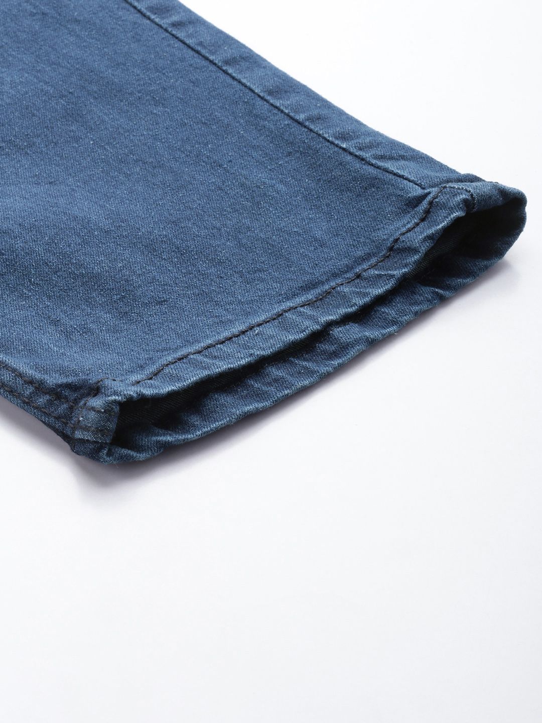 Men's Blue Slim Straight Fit Solid Jeans