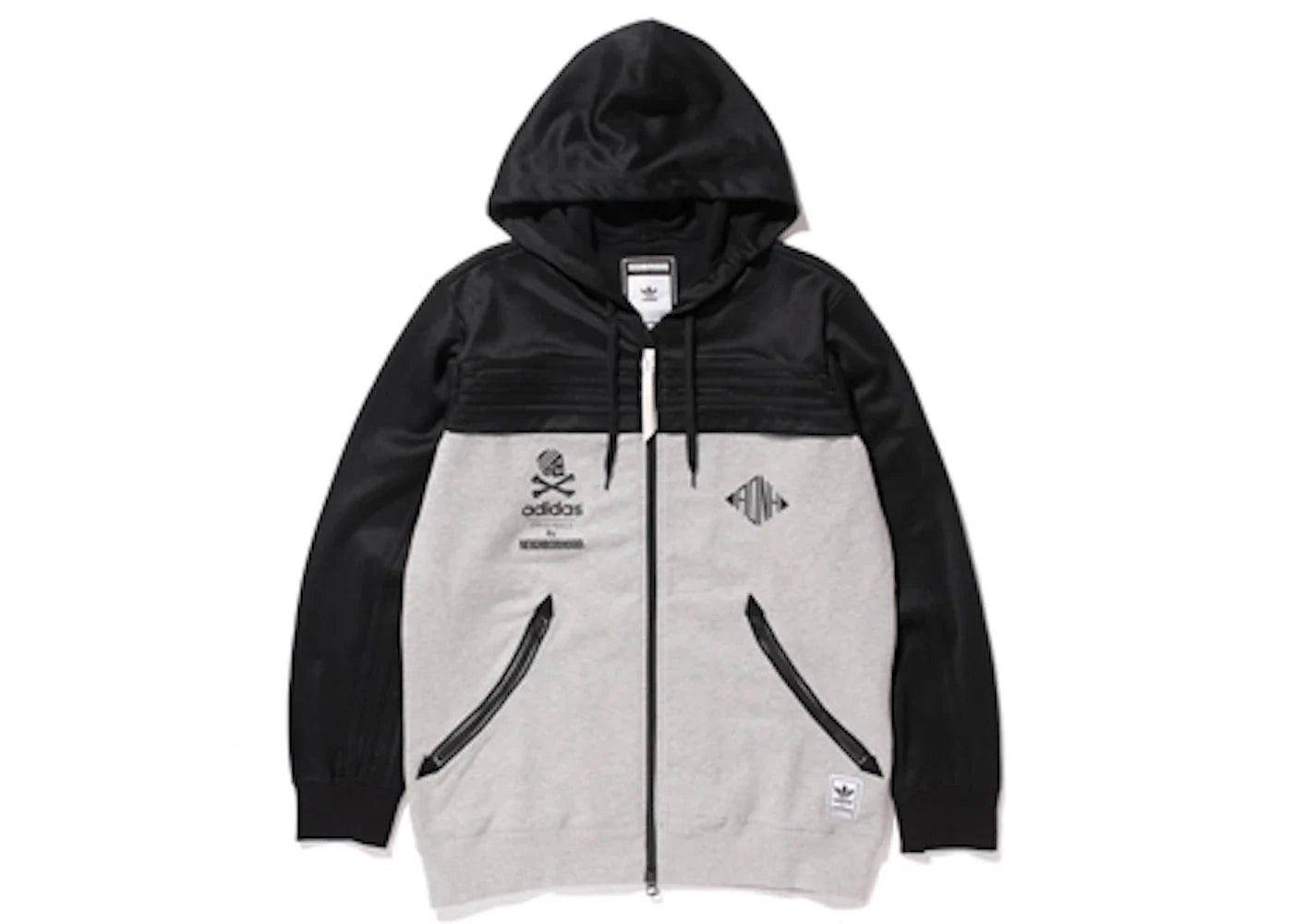 adidas Neighborhood Zip Up Hoodie Black/Grey