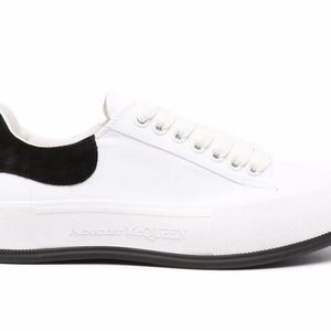 Alexander Mcqueen Deck Skate Plimsoll Lace-Up White Black
