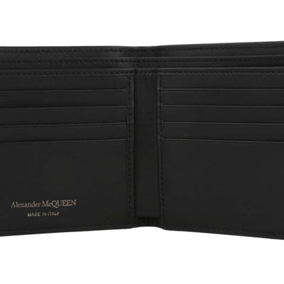 Alexander Mcqueen Graffiti Logo Bi-Fold Wallet Black/White