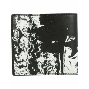 Alexander Mcqueen Graffiti Logo Bi-Fold Wallet Black/White