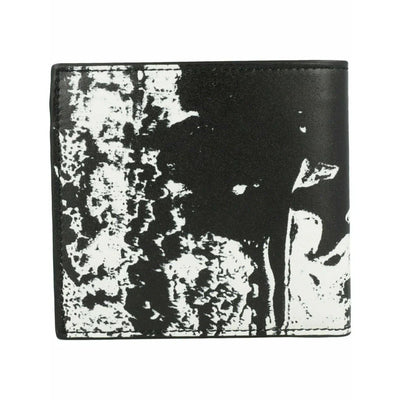 Alexander Mcqueen Graffiti Logo Bi-Fold Wallet Black/White