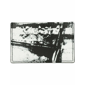 Alexander Mcqueen Graffiti Logo Card Holder Black/White