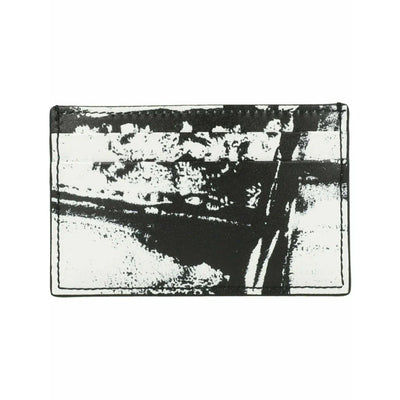 Alexander Mcqueen Graffiti Logo Card Holder Black/White