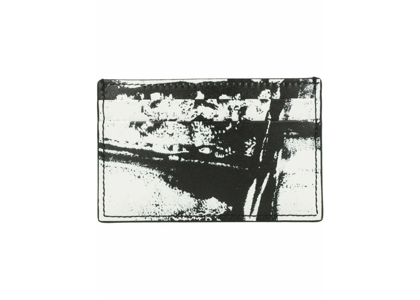 Alexander Mcqueen Graffiti Logo Card Holder Black/White