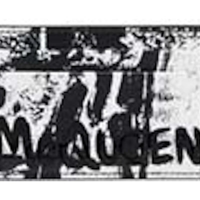 Alexander Mcqueen Graffiti Logo Card Holder Black/White