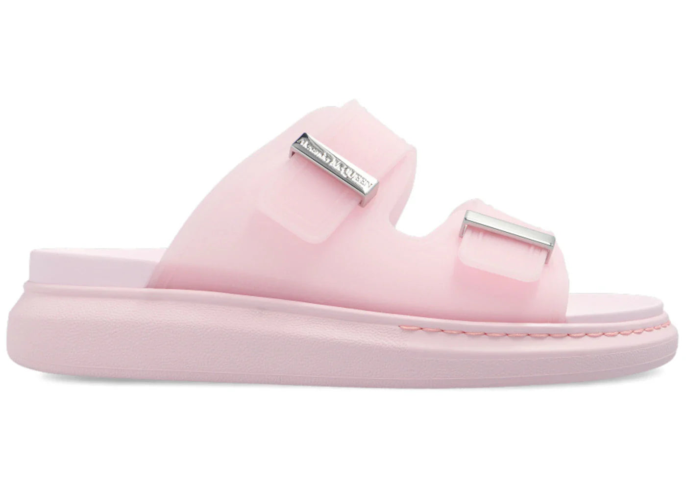 Alexander Mcqueen Hybrid Buckled Rubber Sandals Pink (Women'S)