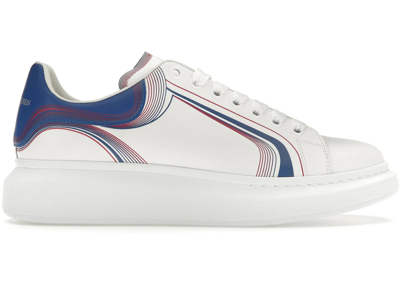 Alexander Mcqueen Oversized White Galactic Blue