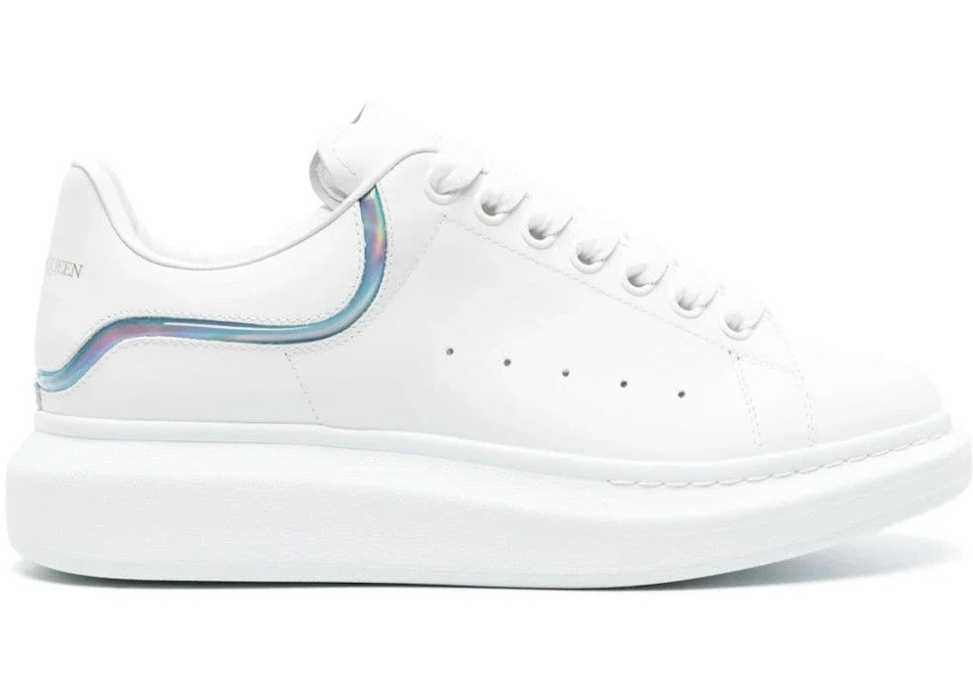 Alexander Mcqueen Oversized White Iridescent Stripe