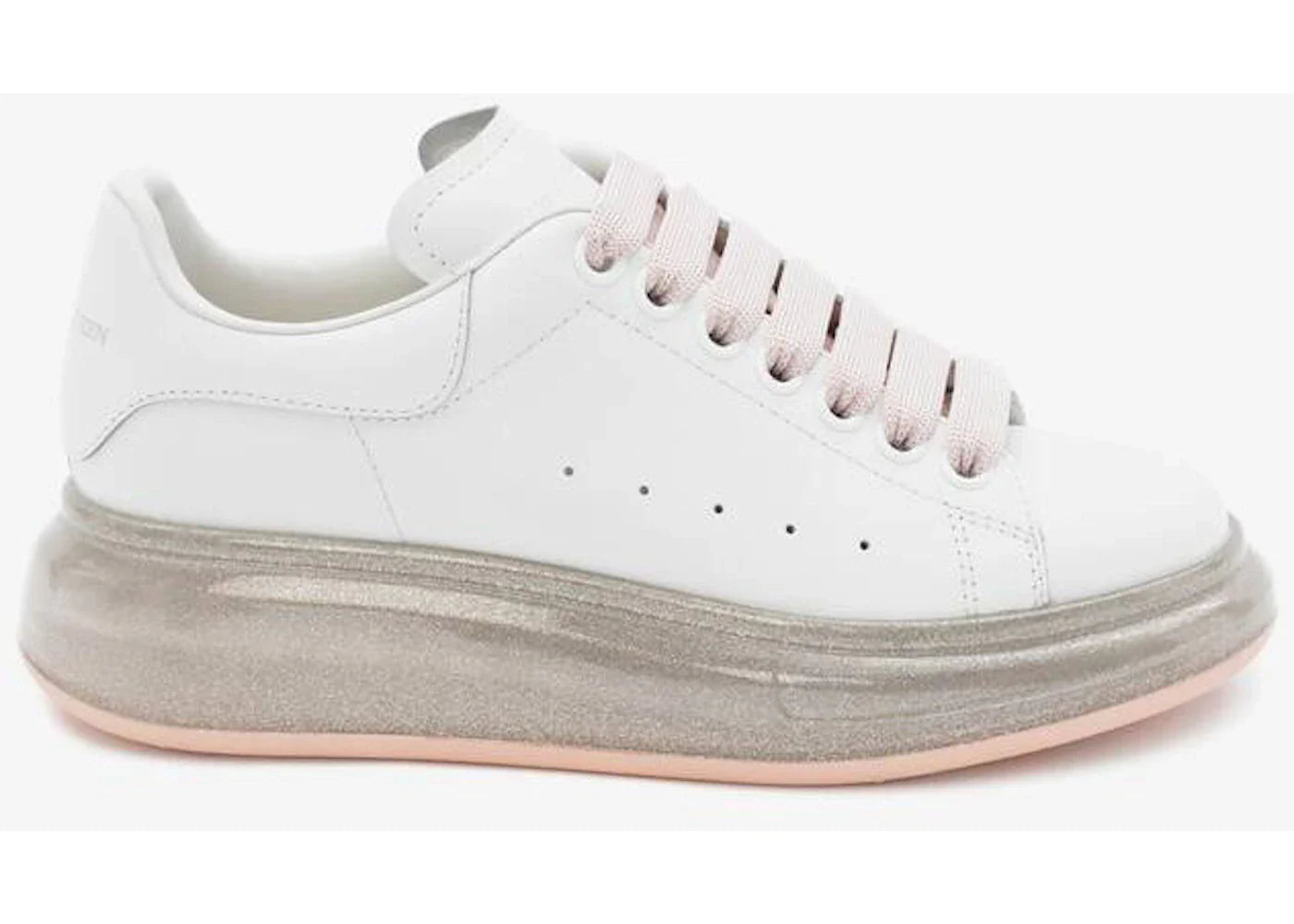 Alexander Mcqueen Oversized White Rose Gold Sole (Women'S)