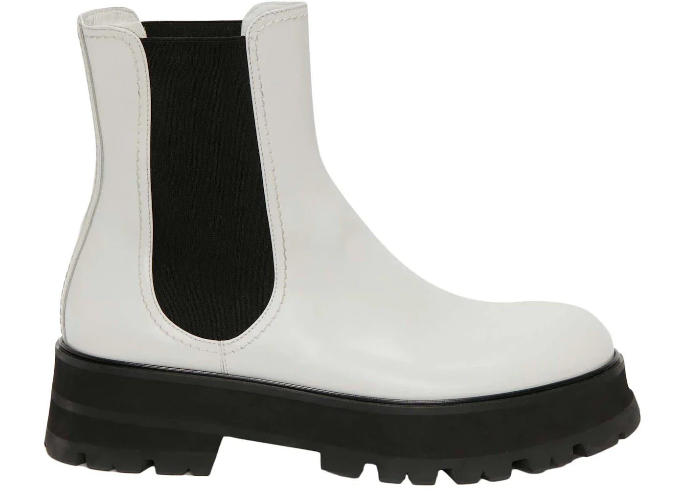 Alexander Mcqueen Rave Chelsea Boot White Black (Women'S)