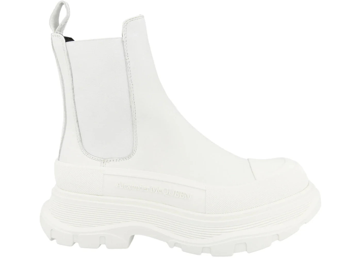 Alexander Mcqueen Tread Slick Ankle Boots White (Women'S)