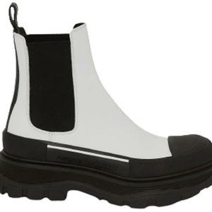 Alexander Mcqueen Tread Slick Boot White Black (Women'S)