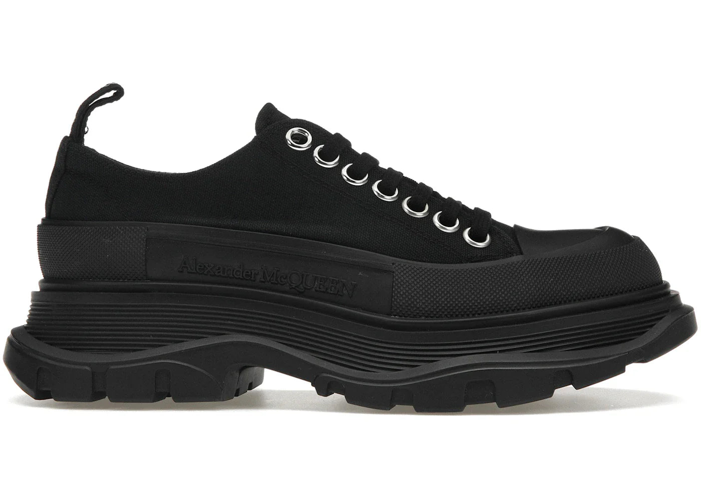 Alexander Mcqueen Tread Slick Low Lace Up Black (Women'S)