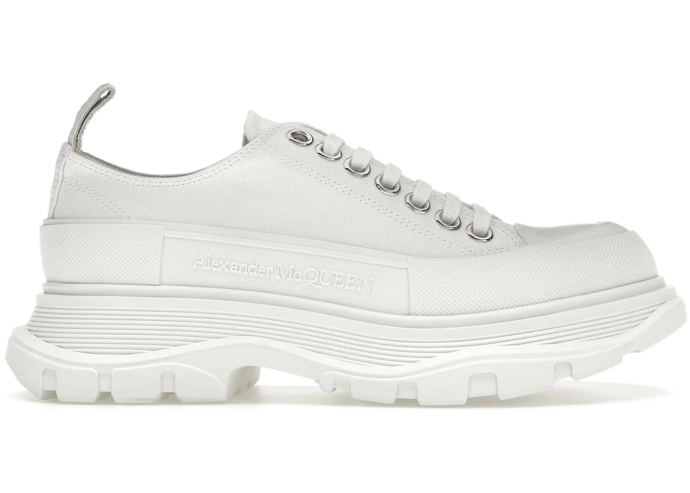 Alexander Mcqueen Tread Slick Low Lace Up White White (Women'S)