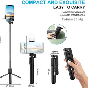 All-in-One Wireless Bluetooth Selfie Stick Tripod