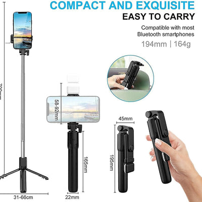 All-in-One Wireless Bluetooth Selfie Stick Tripod