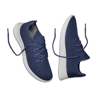Women's Tree Runners - Marine Blue (White Sole)