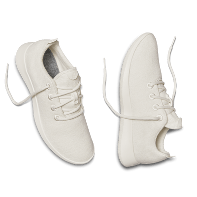 Women's Wool Runners - Natural White (Cream Sole)