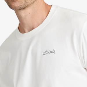 Men's Organic Cotton Long Sleeve Tee - Logo - Blizzard