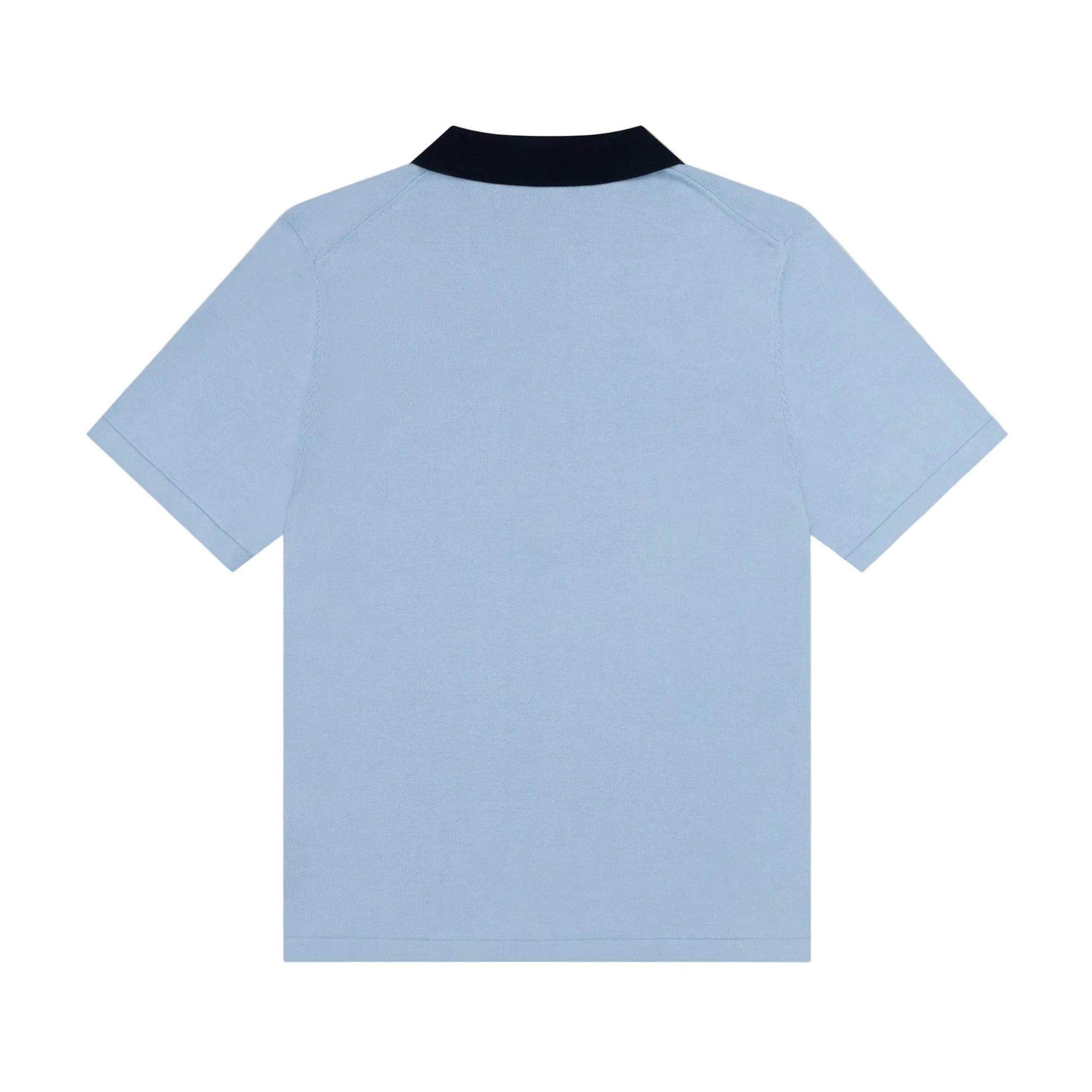 Alma De Ace Notu Knitted Blue Polo Shirt