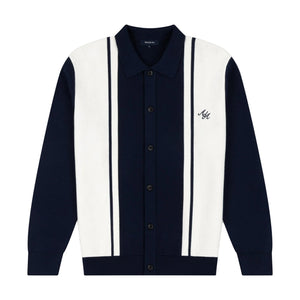 Alma De Ace Adoria Knitted Navy Cream Shirt
