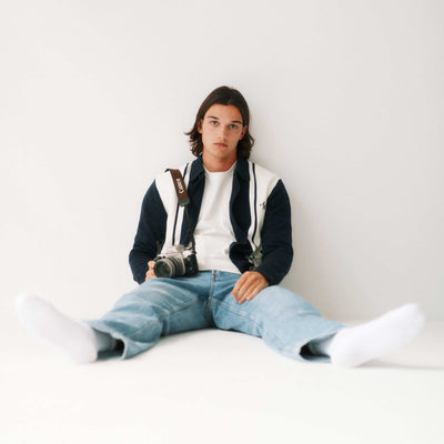 Alma De Ace Adoria Knitted Navy Cream Shirt
