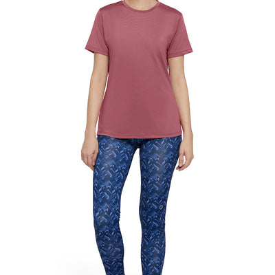 Flaunt Crew Neck Tee - Mauvewood