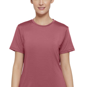 Flaunt Crew Neck Tee - Mauvewood