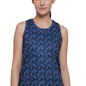 Energize Racerback Tank Top - Midnight Print 01