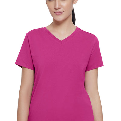 Essential V-neck Tee - Cactus Flower