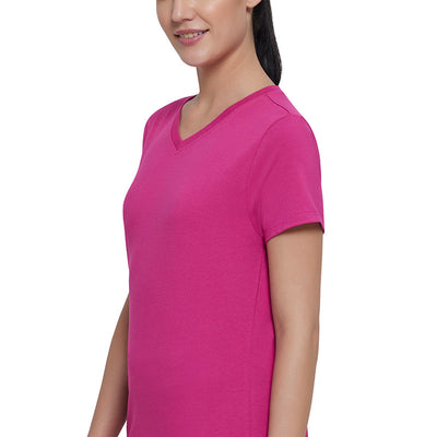 Essential V-neck Tee - Cactus Flower