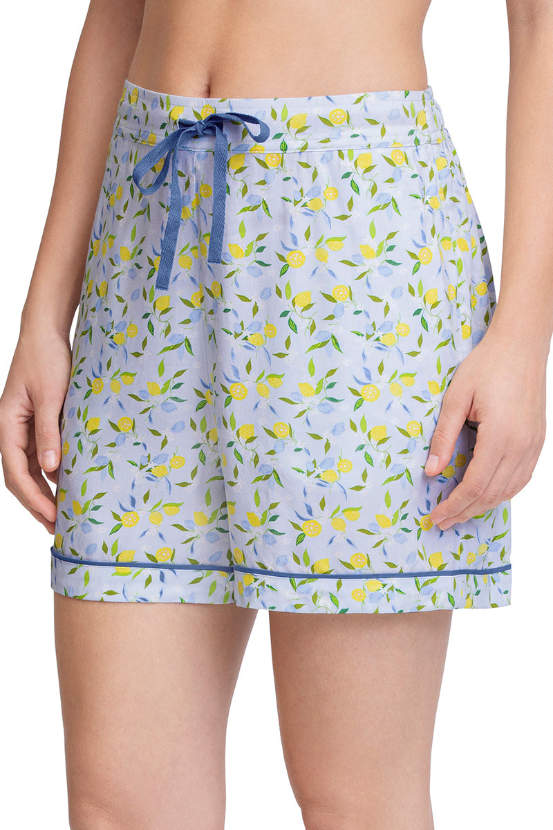 Sleep Shorts - Lemon Leaf Pr