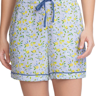 Sleep Shorts - Lemon Leaf Pr