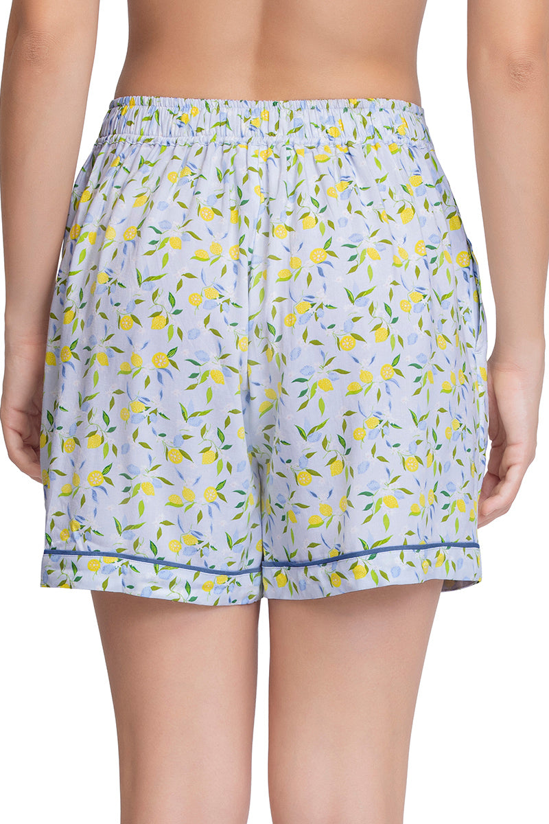 Sleep Shorts - Lemon Leaf Pr