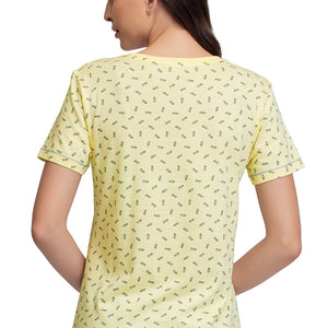 Scoop Neck Sleep Tee - Ditsy Floral Pr Yellow