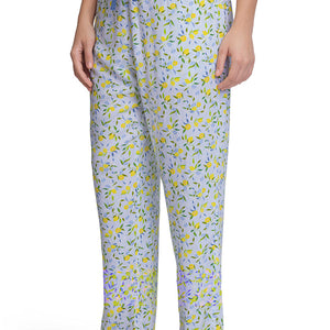 Full Length Pyjama Bottom - Lemon Leaf Pr