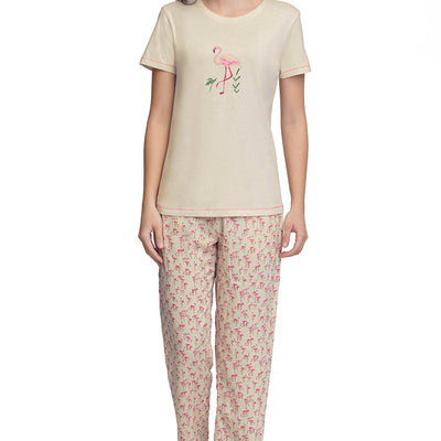 Scoop Neck Sleep Tee - Whitesmoke