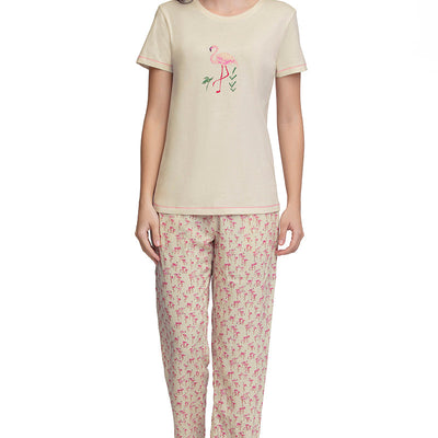 Full Length Pyjama Bottom - Flamingo Pr