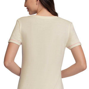 Scoop Neck Sleep Tee - Whitesmoke