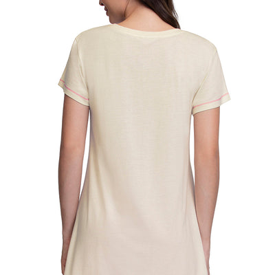 Scoop Neck Sleep Tunic - Whitesmoke