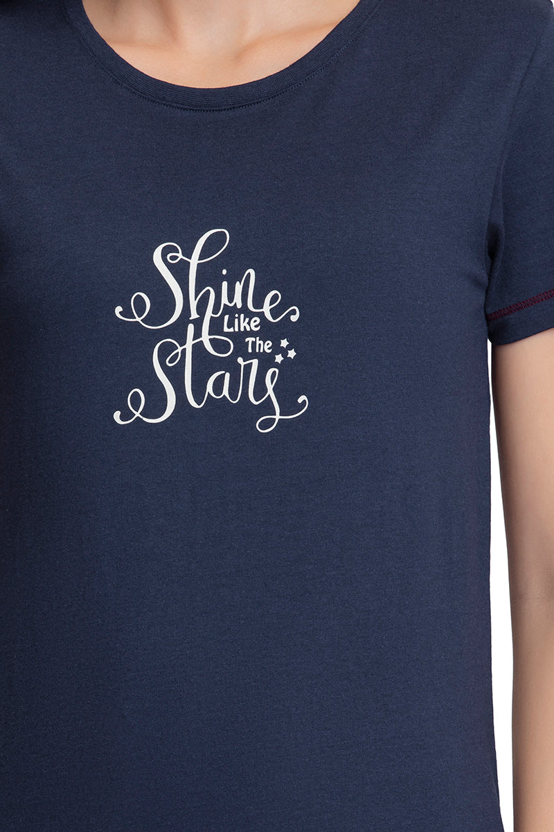 Scoop Neck Sleep Tee - Midnight