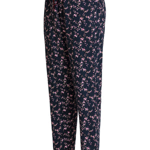 Full Length Pyjama Bottom - Floral Pr Navy