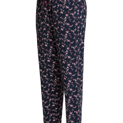 Full Length Pyjama Bottom - Floral Pr Navy