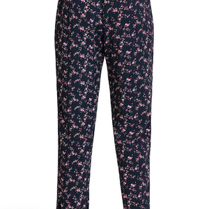Full Length Pyjama Bottom - Floral Pr Navy