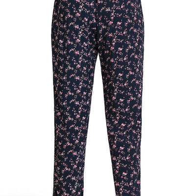 Full Length Pyjama Bottom - Floral Pr Navy
