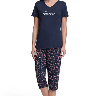 V-Neck Sleep Tee - Midnight