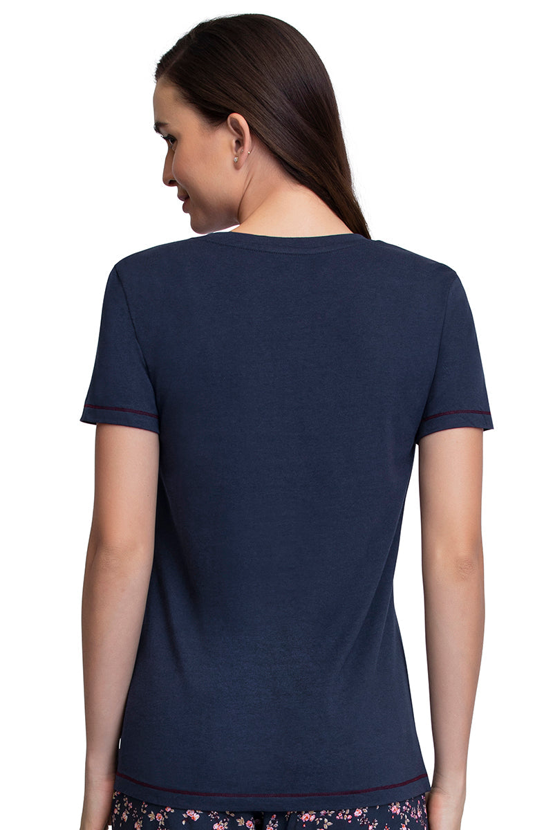 V-Neck Sleep Tee - Midnight